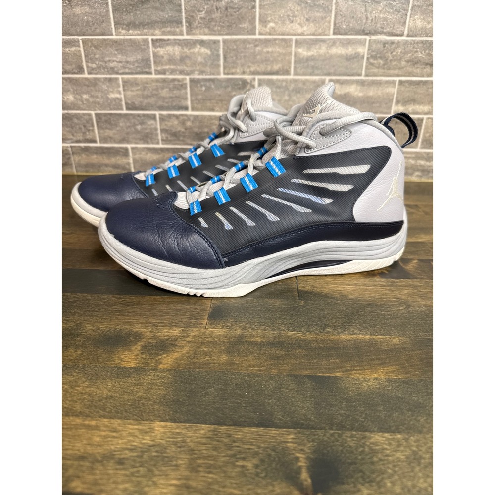 Jordan New School‎ Navy Grey Blue Basketball Shoes 654287-407 Mens 8.5